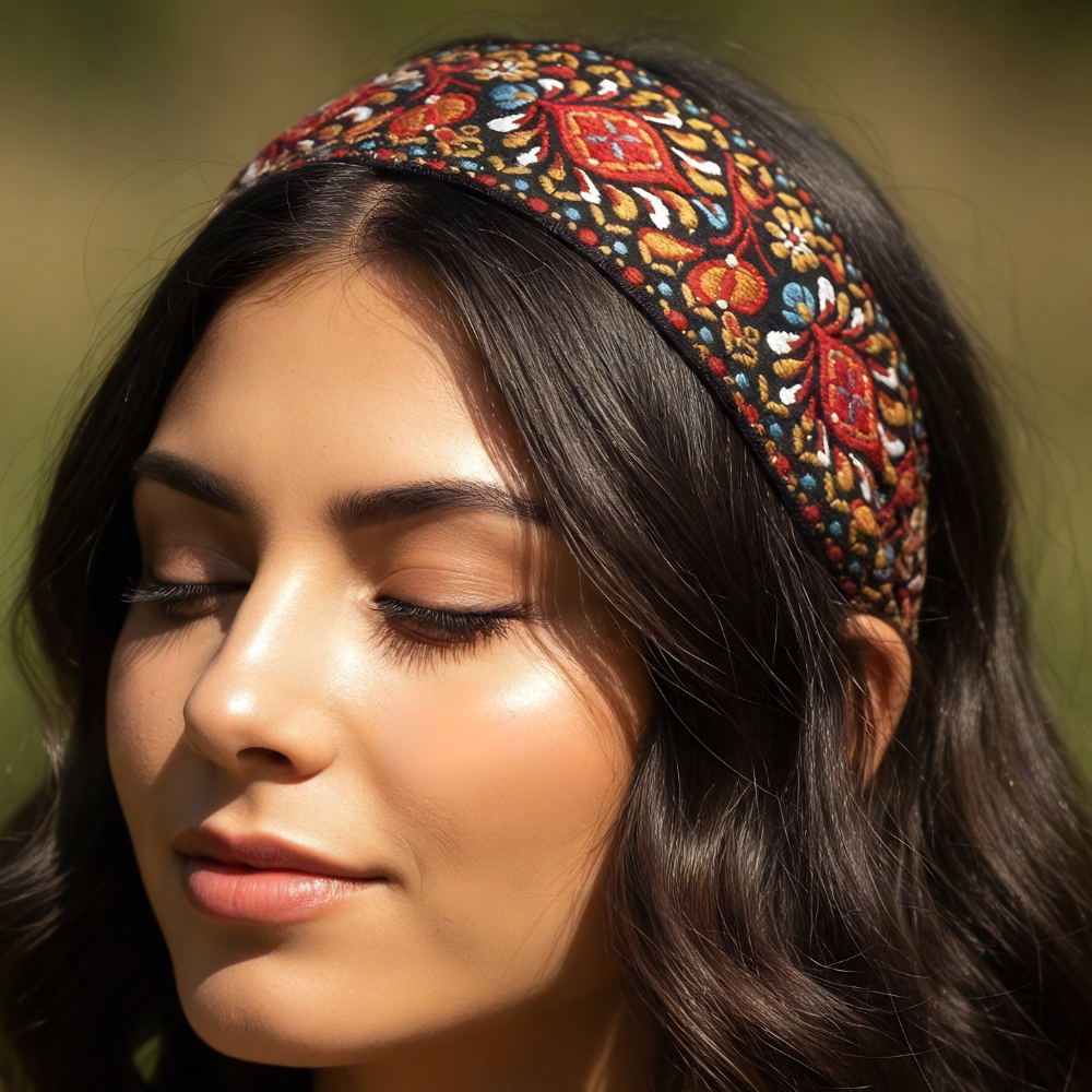 Boho Charm Embroidered Headband