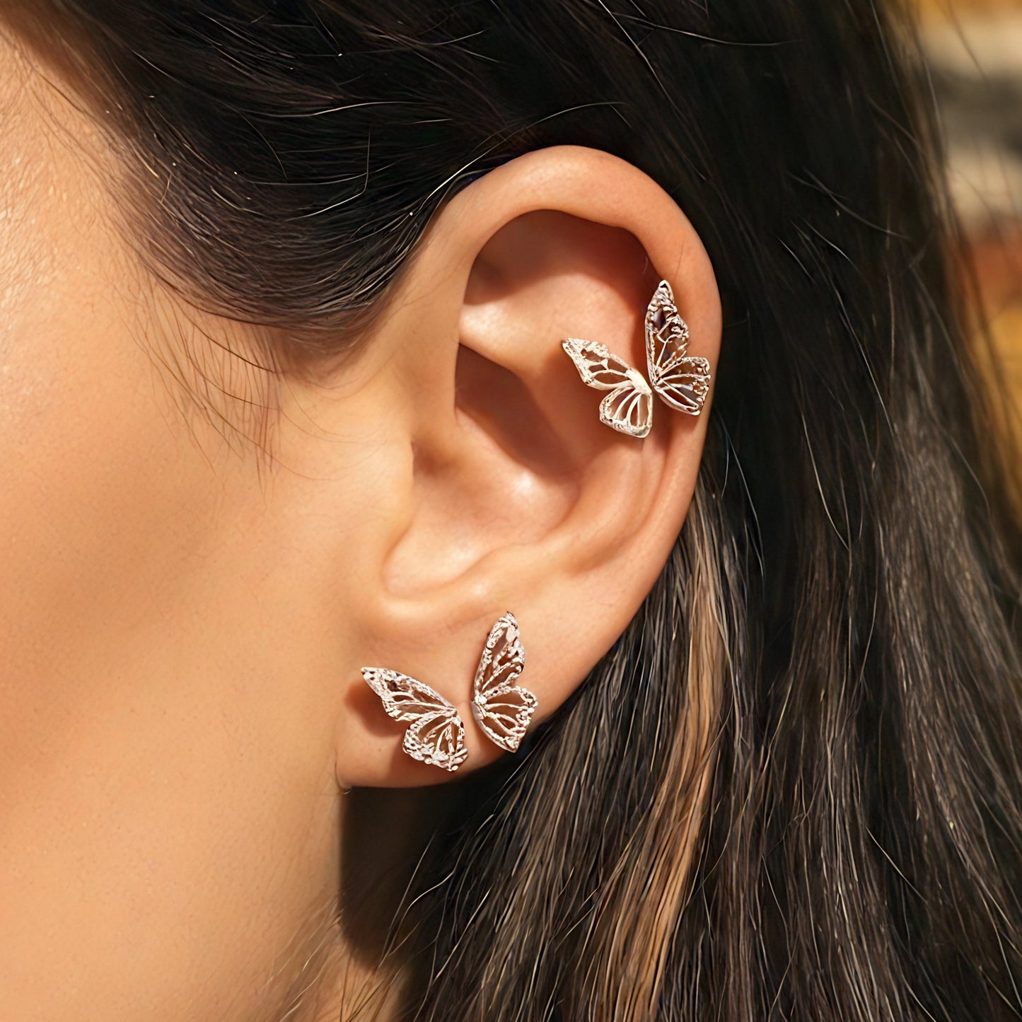 Bohemian Crystal Butterfly Earrings