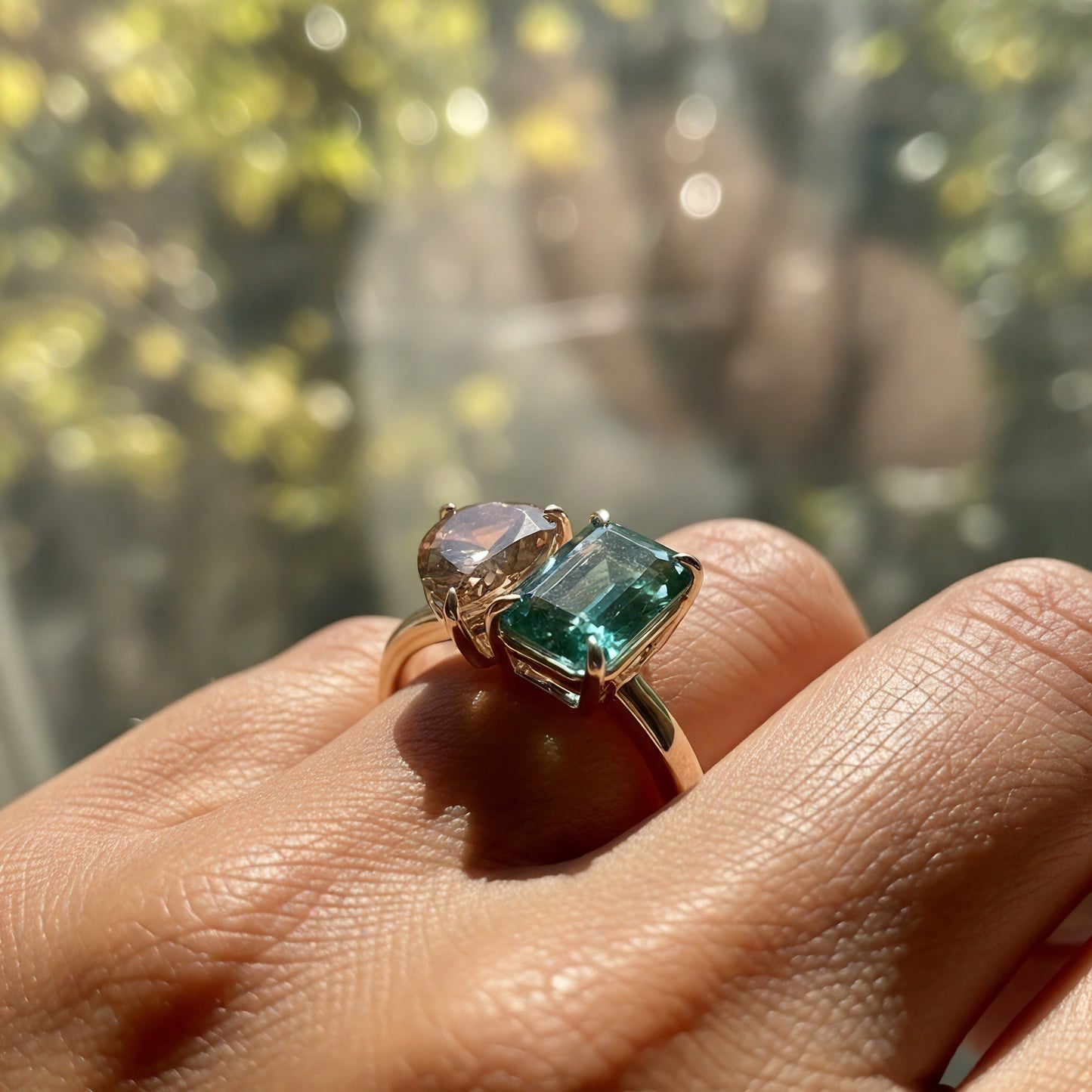 Aurora Twin Stone Ring