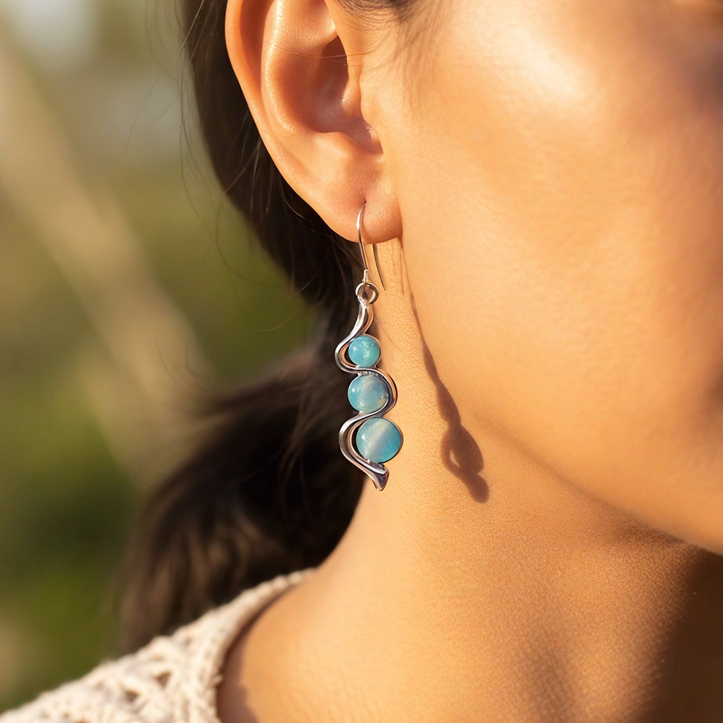 Boho Wave Cat’s Eye Earrings
