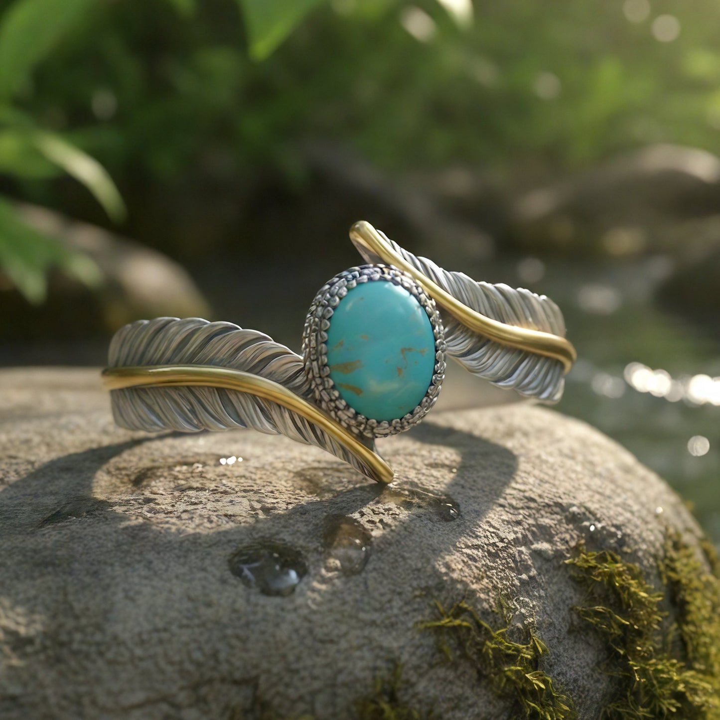 Turquoise Feather Dreams Ring