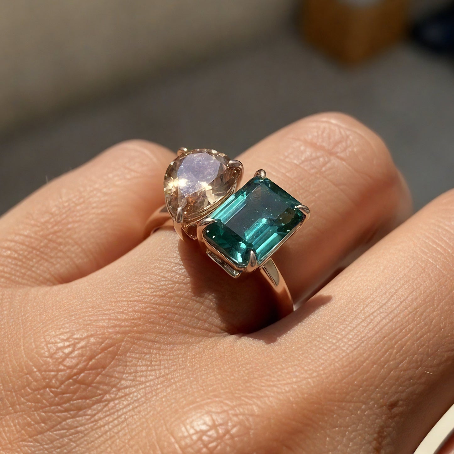Aurora Twin Stone Ring
