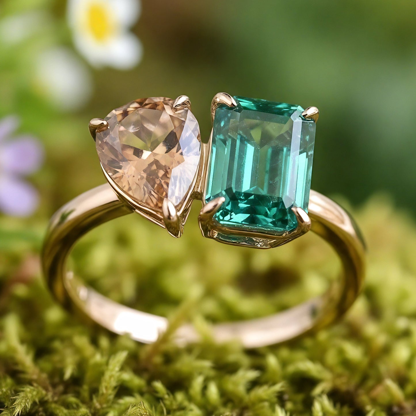 Aurora Twin Stone Ring