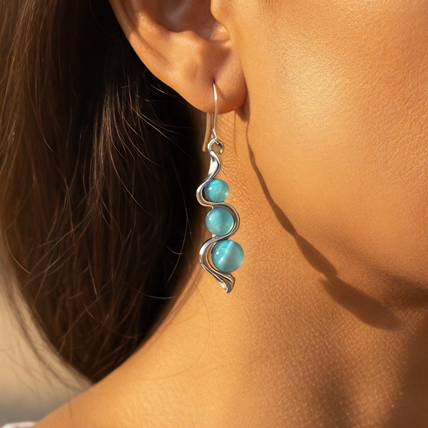 Boho Wave Cat’s Eye Earrings
