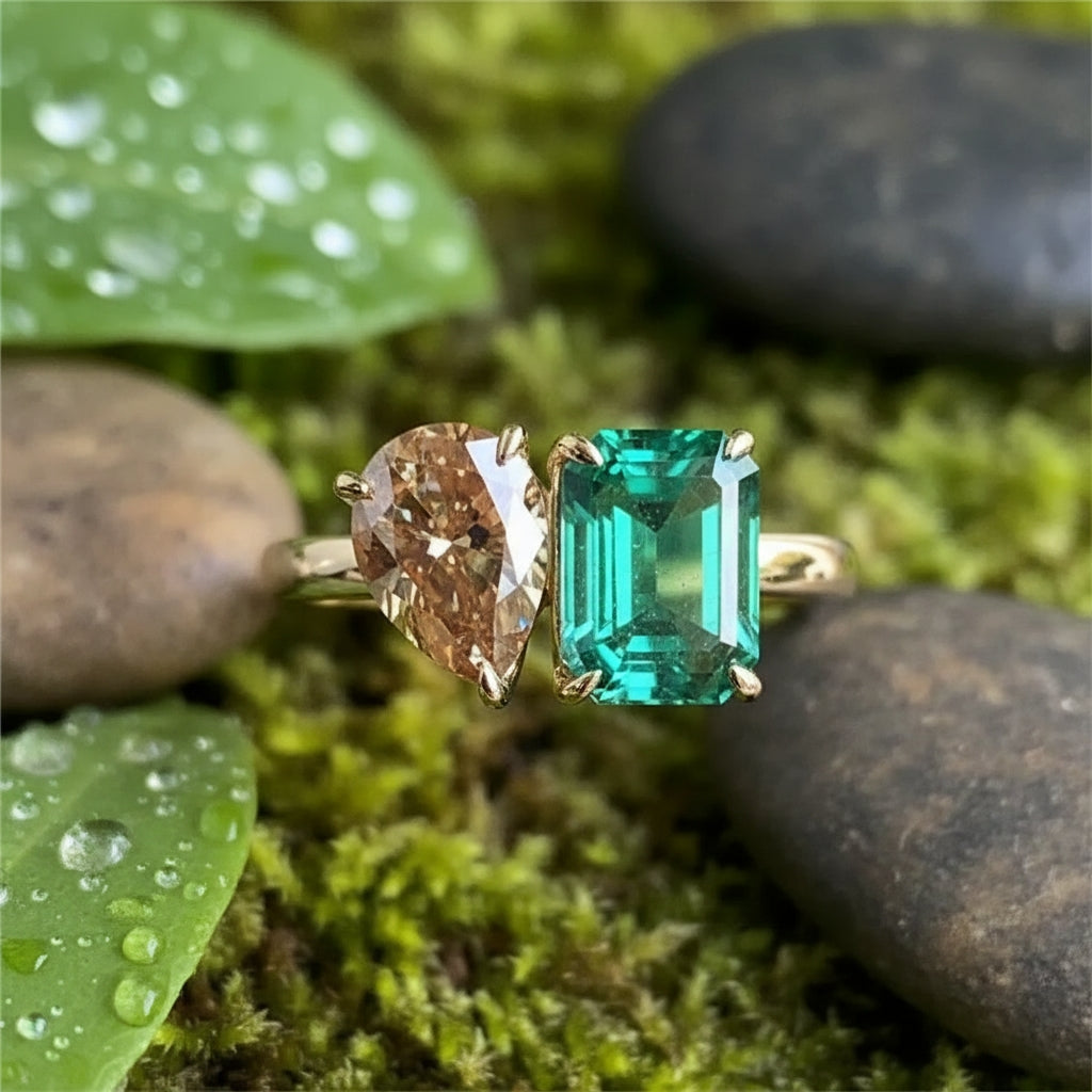 Aurora Twin Stone Ring