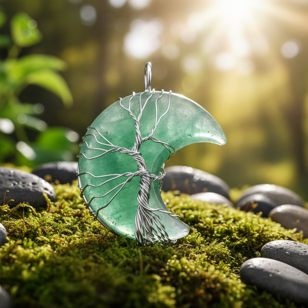 Lunar Serenity Tree of Life Pendant