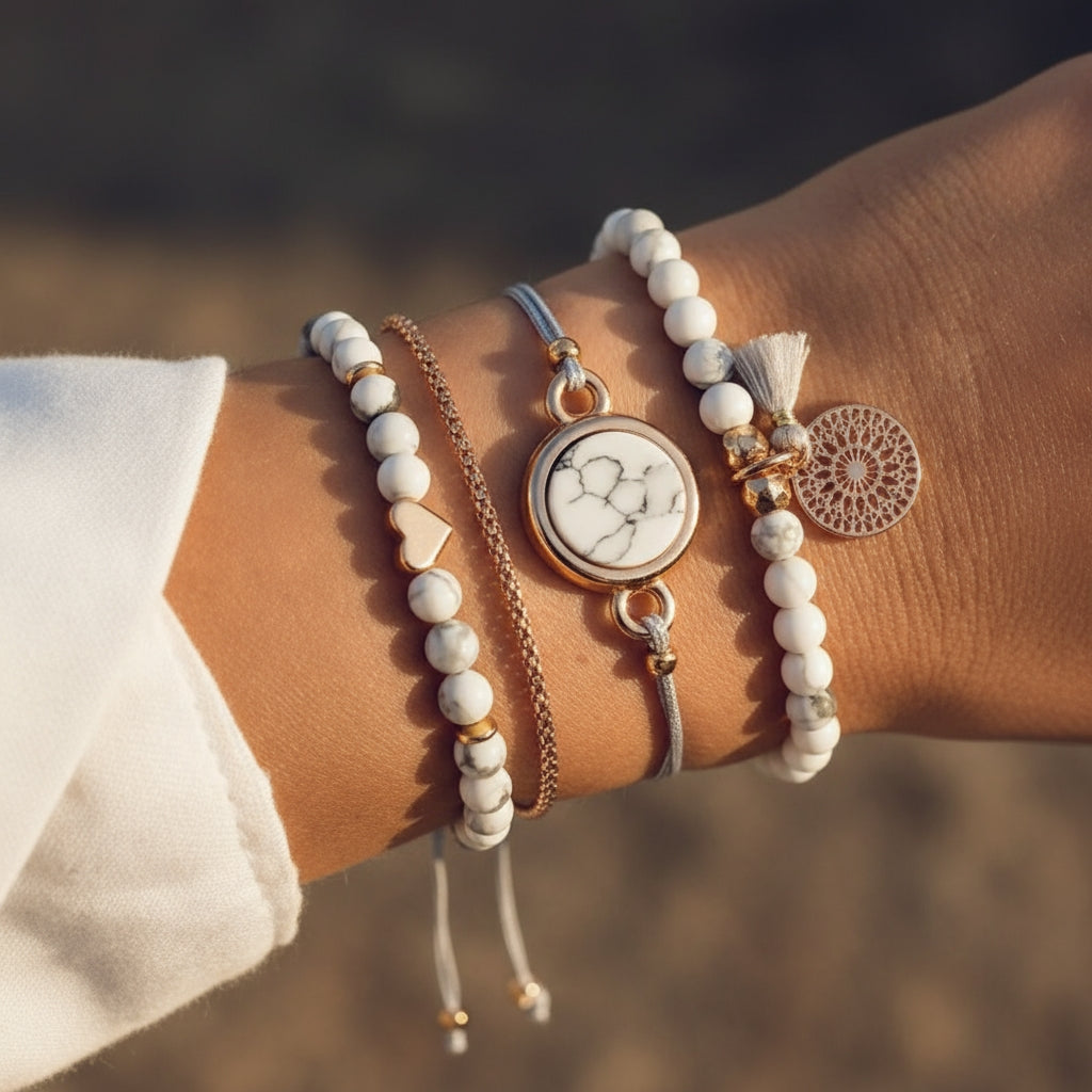 Howlite Serenity Bracelet Set