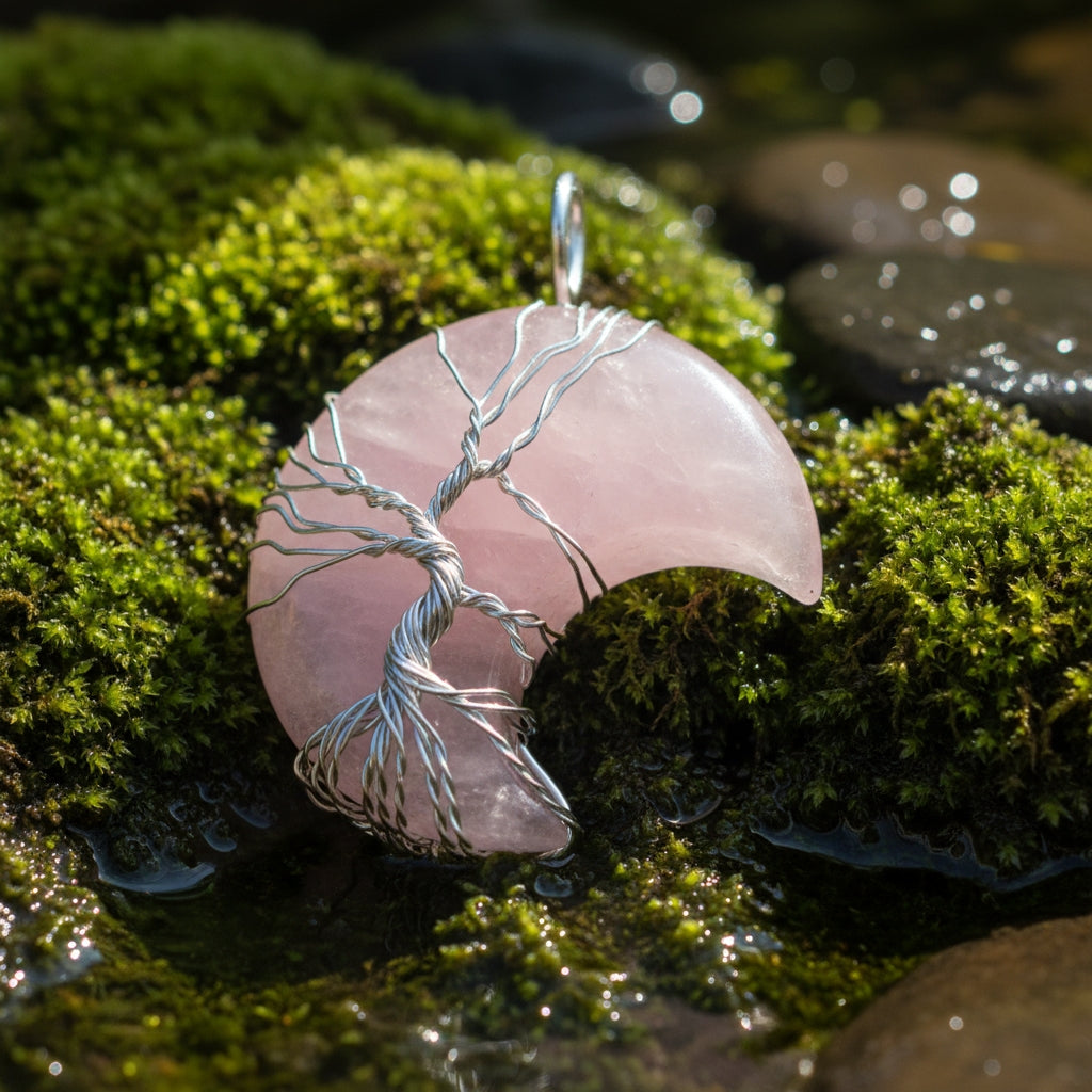 Lunar Serenity Tree of Life Pendant