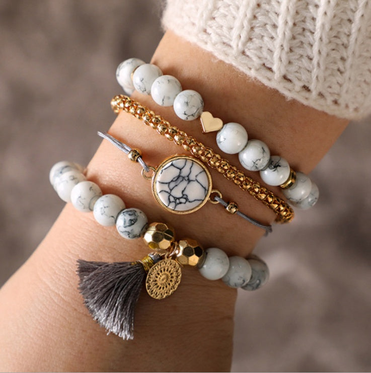 Howlite Serenity Bracelet Set