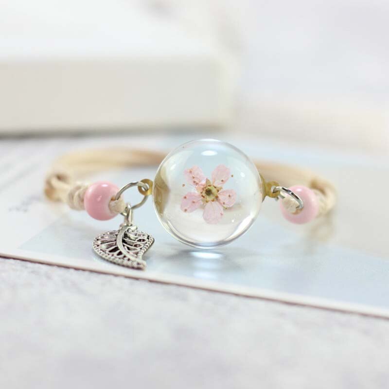 Dandelion Dreams Glass Ball Bracelet