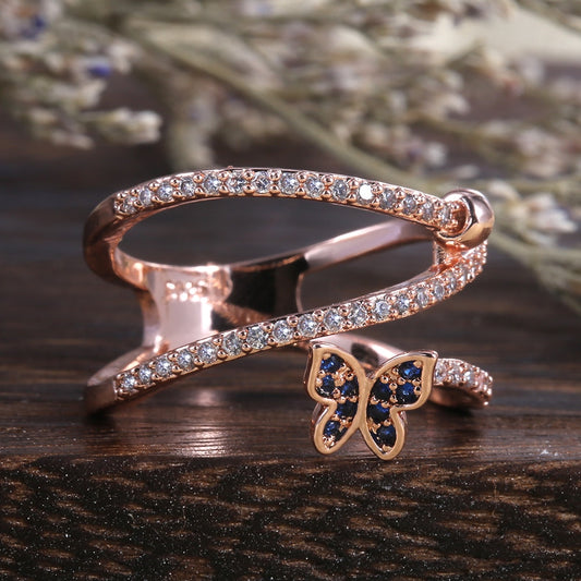 Rose Gold Butterfly Ring