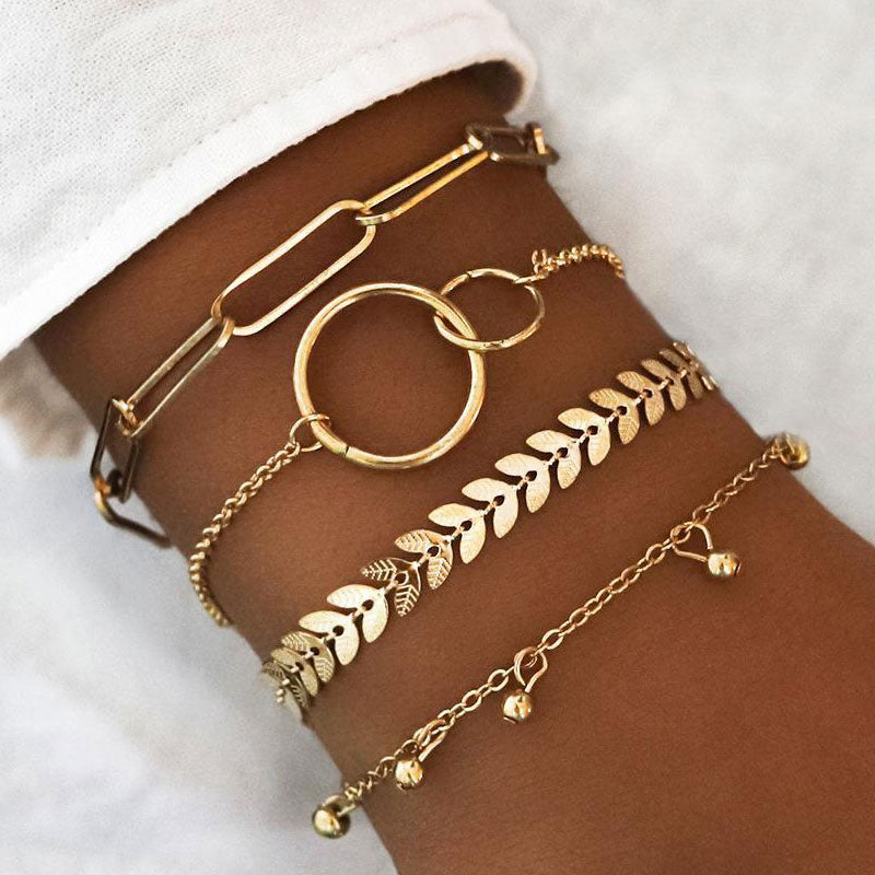 4-Piece Boho Tassel Treasure Bracelet Set