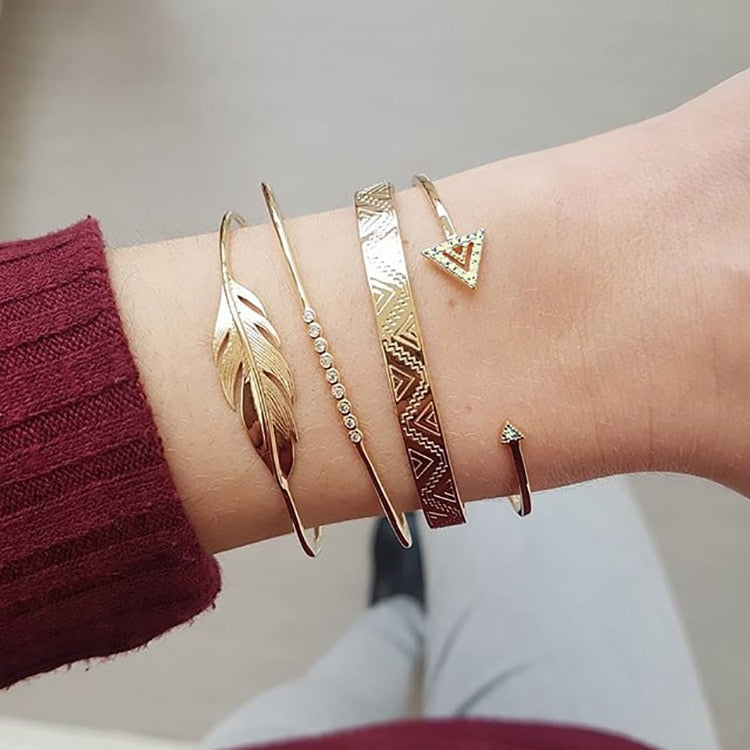 4-Piece Boho Tassel Treasure Bracelet Set