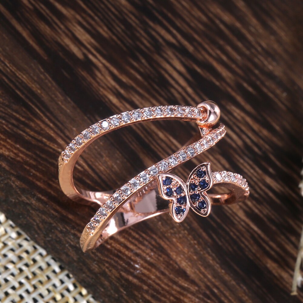 Rose Gold Butterfly Ring