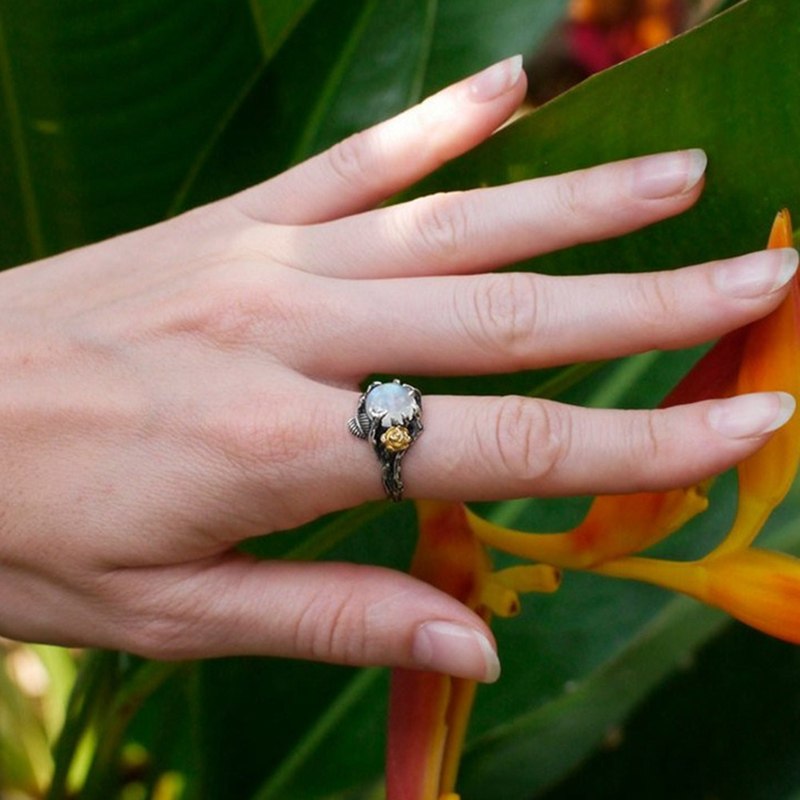 Eclipse Moonstone Ring