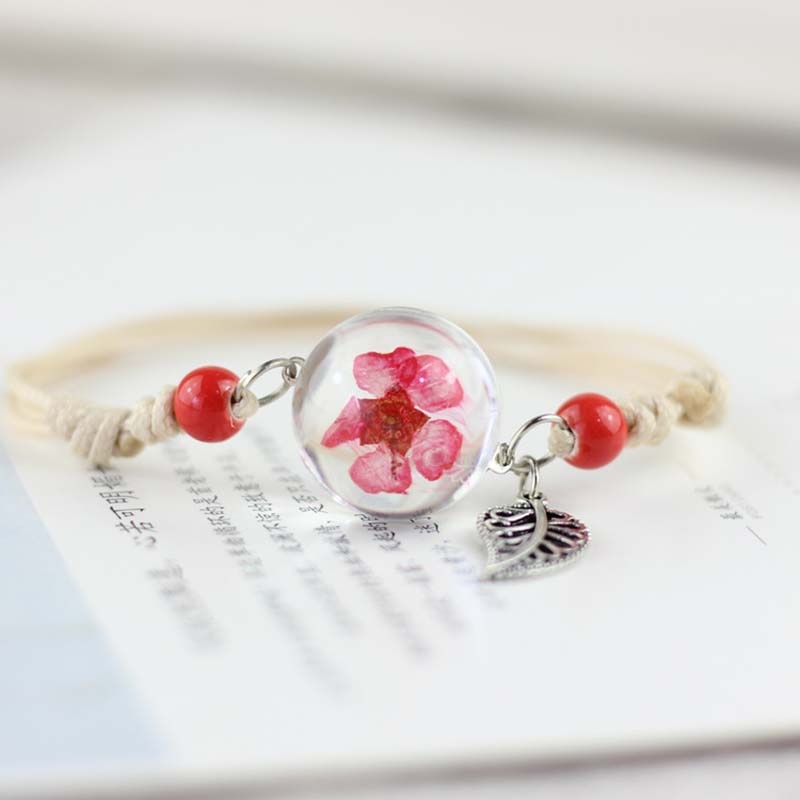 Dandelion Dreams Glass Ball Bracelet