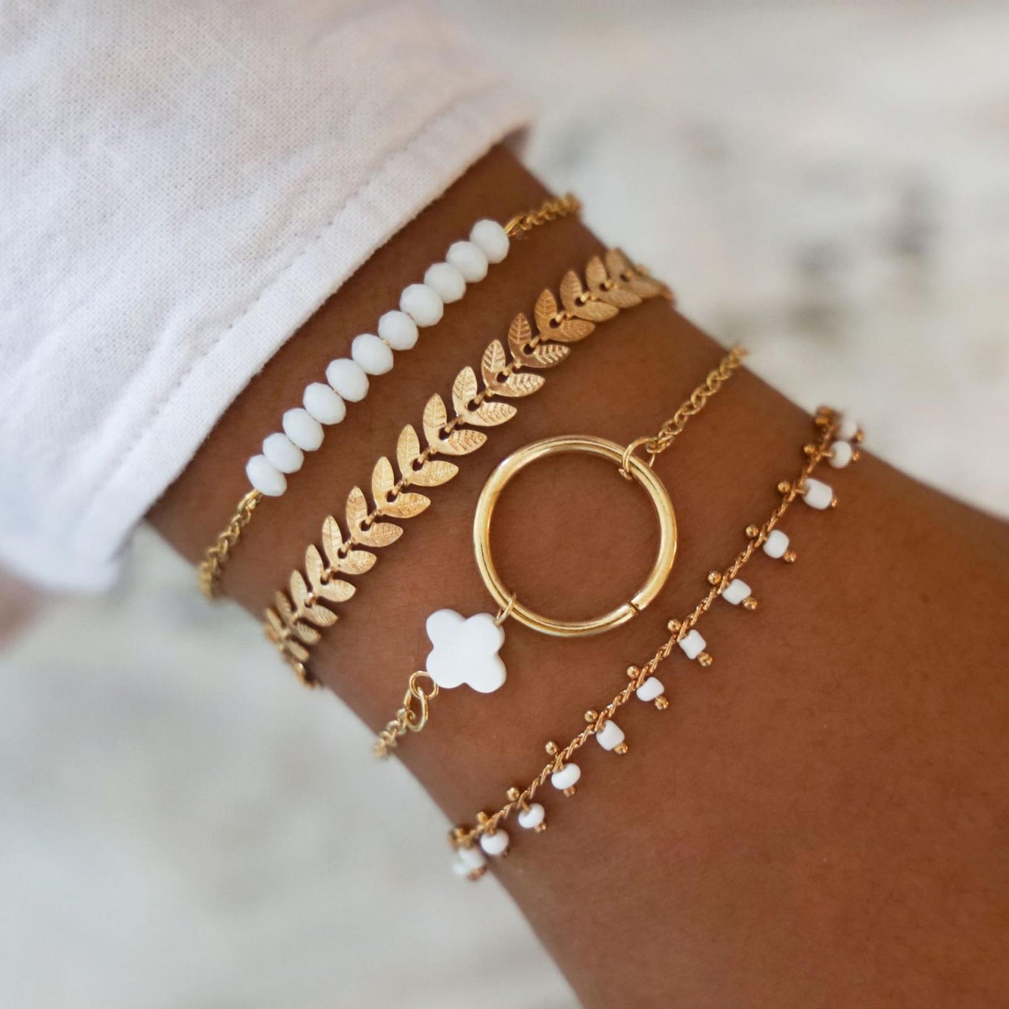 4-Piece Boho Tassel Treasure Bracelet Set