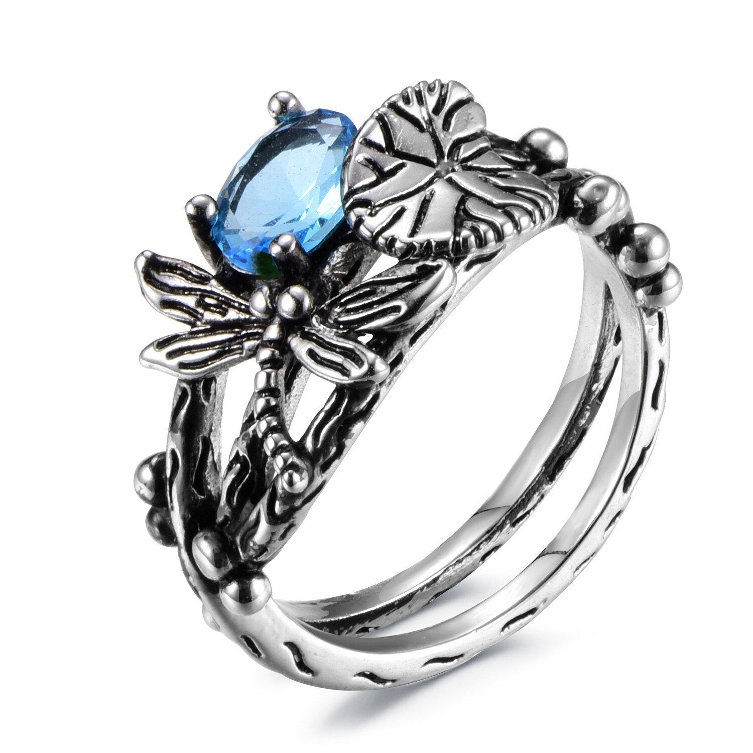 Enchanting Blue Crystal Ring