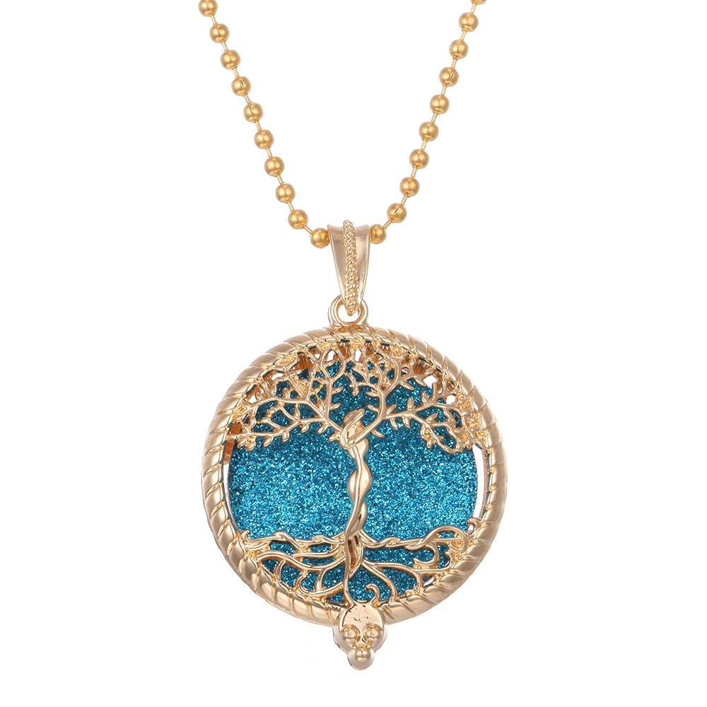 Tree of Life Aromatherapy Diffuser Necklace