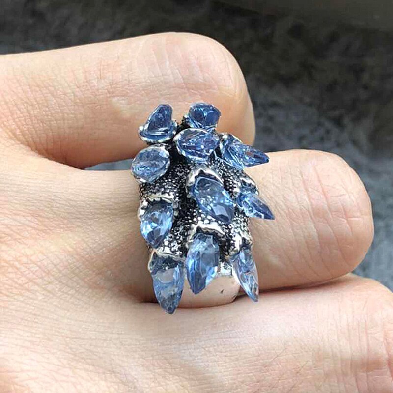 Enchanting Blue Crystal Ring