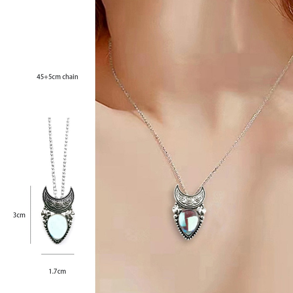 Lunar Serenade: Enchanting Teardrop Moonstone Necklace