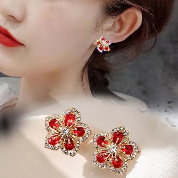 French Vintage Rhinestone Tassel Earrings