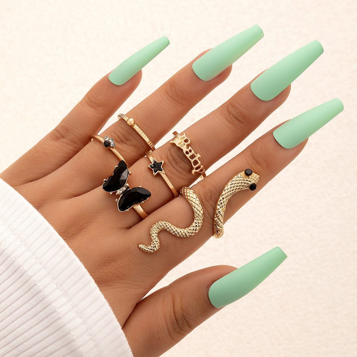 Serpent Enchanting Ring Set