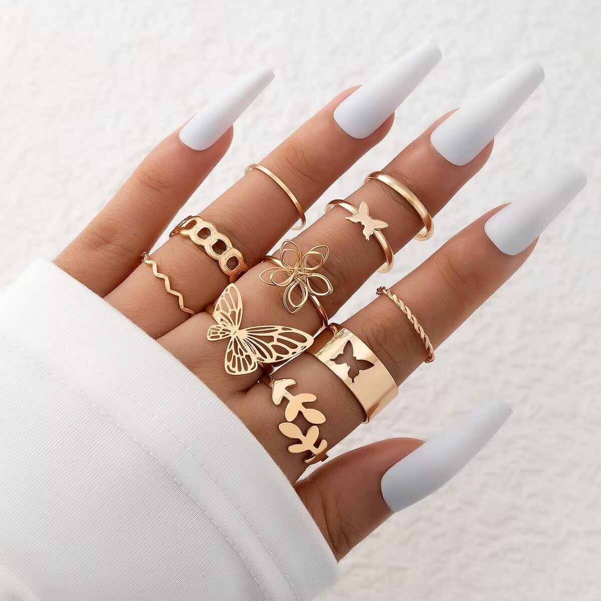 Gothic Snake Ring Set