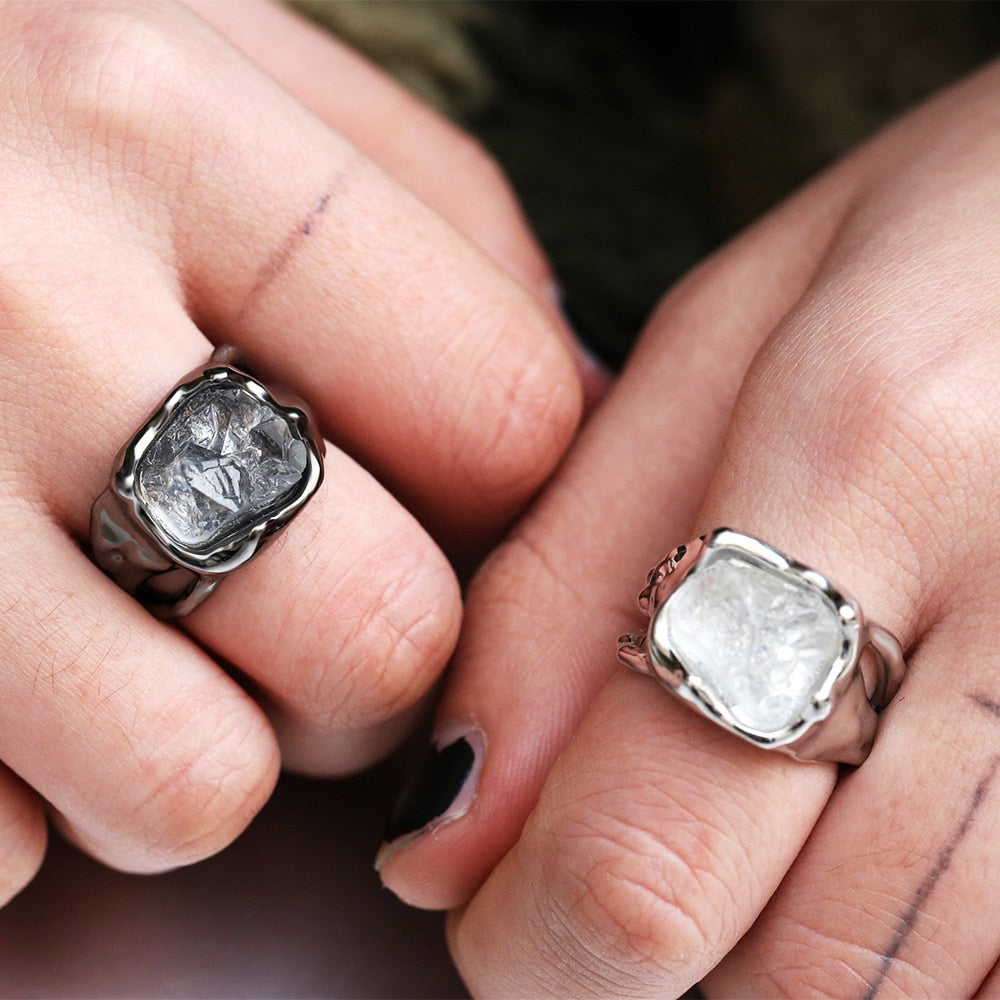 Quartz Crystal Charm Ring