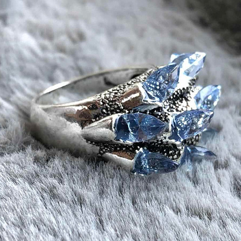 Enchanting Blue Crystal Ring