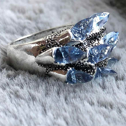 Enchanting Blue Crystal Ring