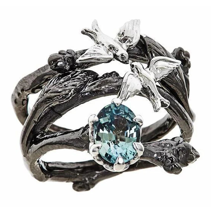 Enchanting Blue Crystal Ring