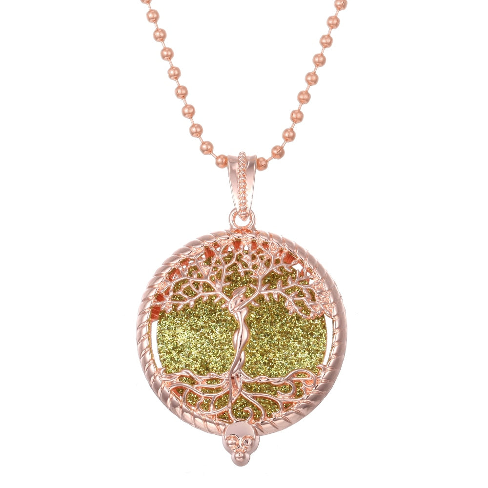 Tree of Life Aromatherapy Diffuser Necklace