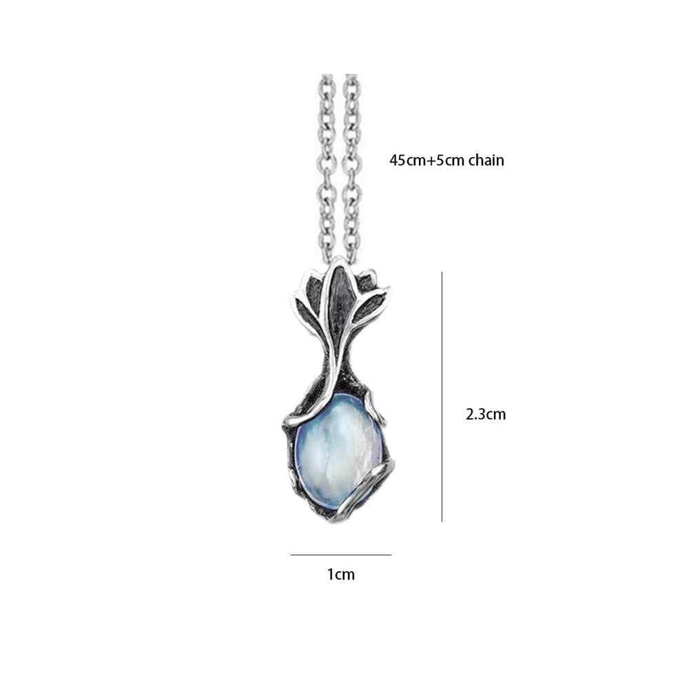 Lunar Serenade: Enchanting Teardrop Moonstone Necklace