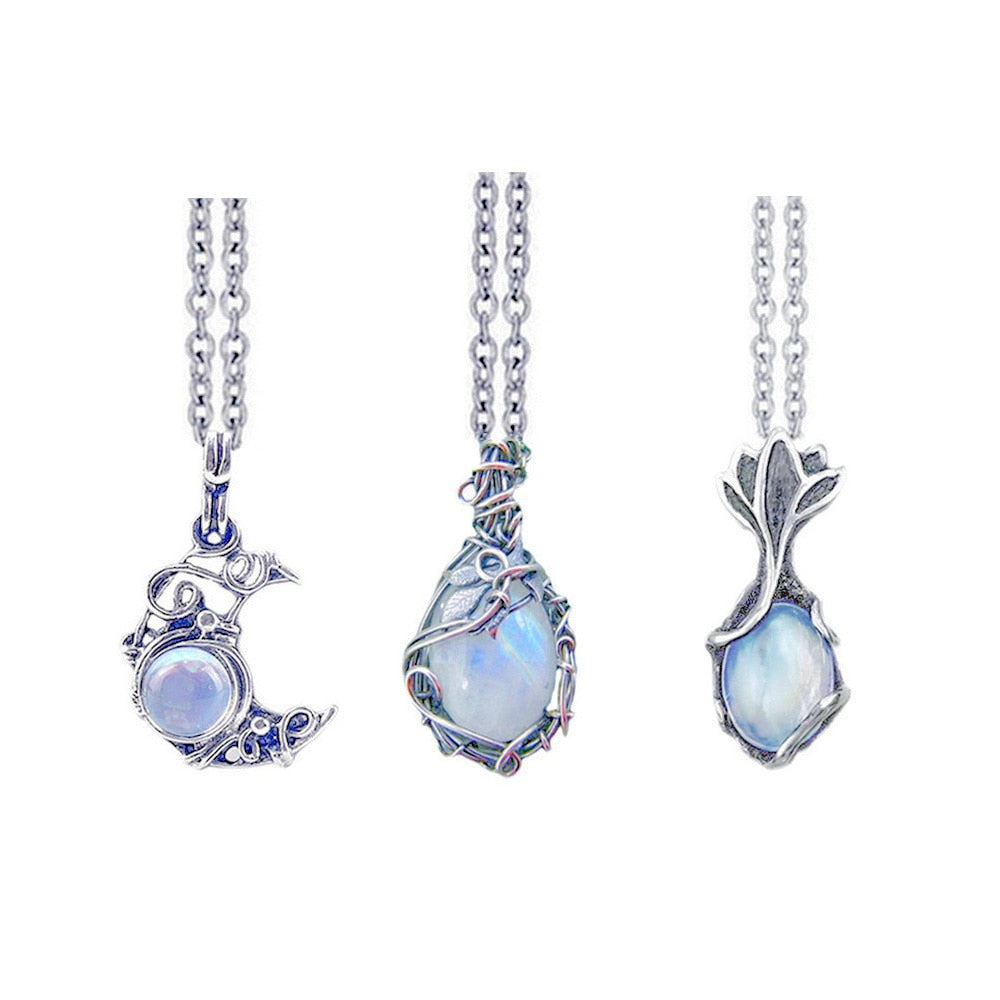 Lunar Serenade: Enchanting Teardrop Moonstone Necklace