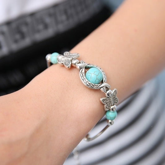 Trendy Butterfly Turquoise Bracelet