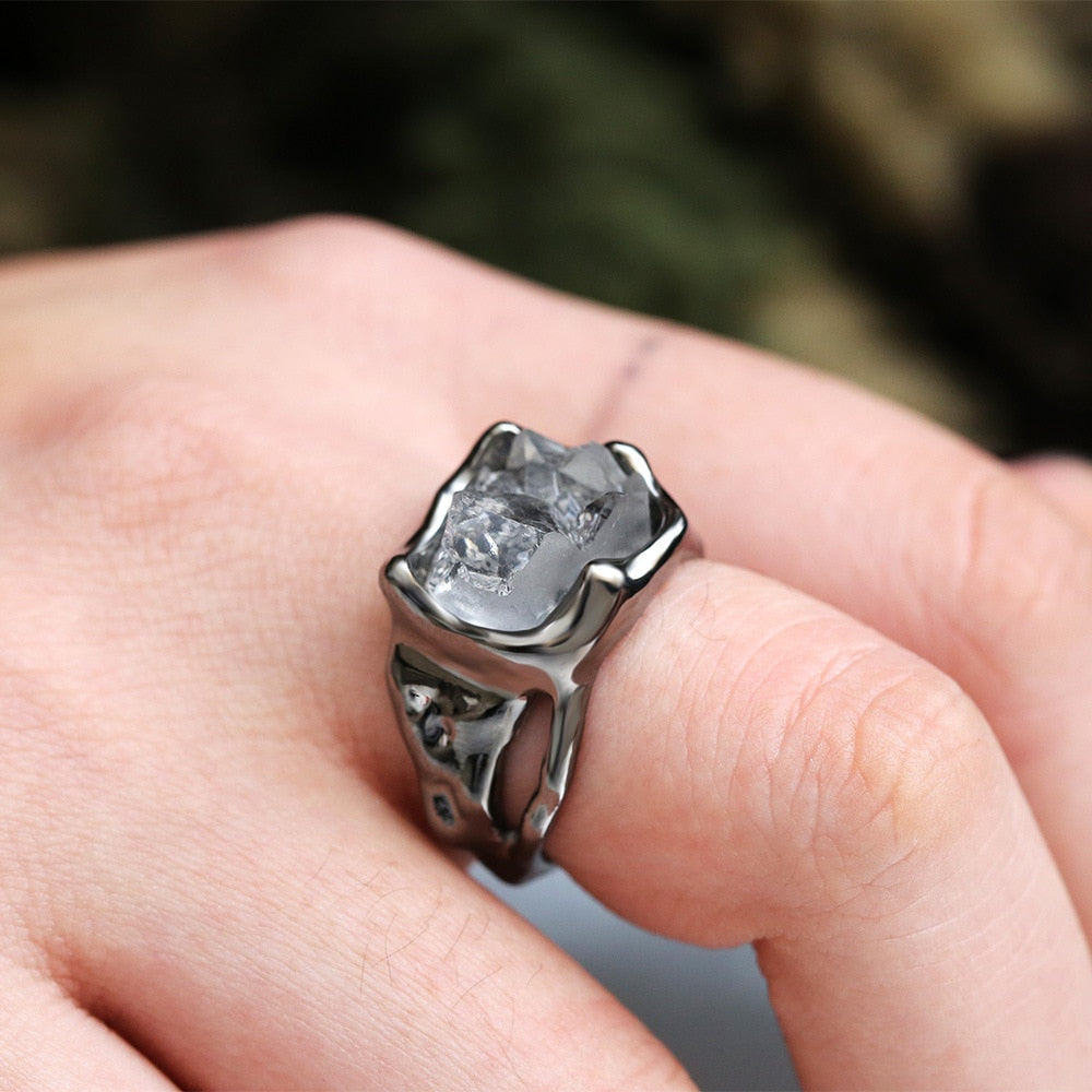 Quartz Crystal Charm Ring