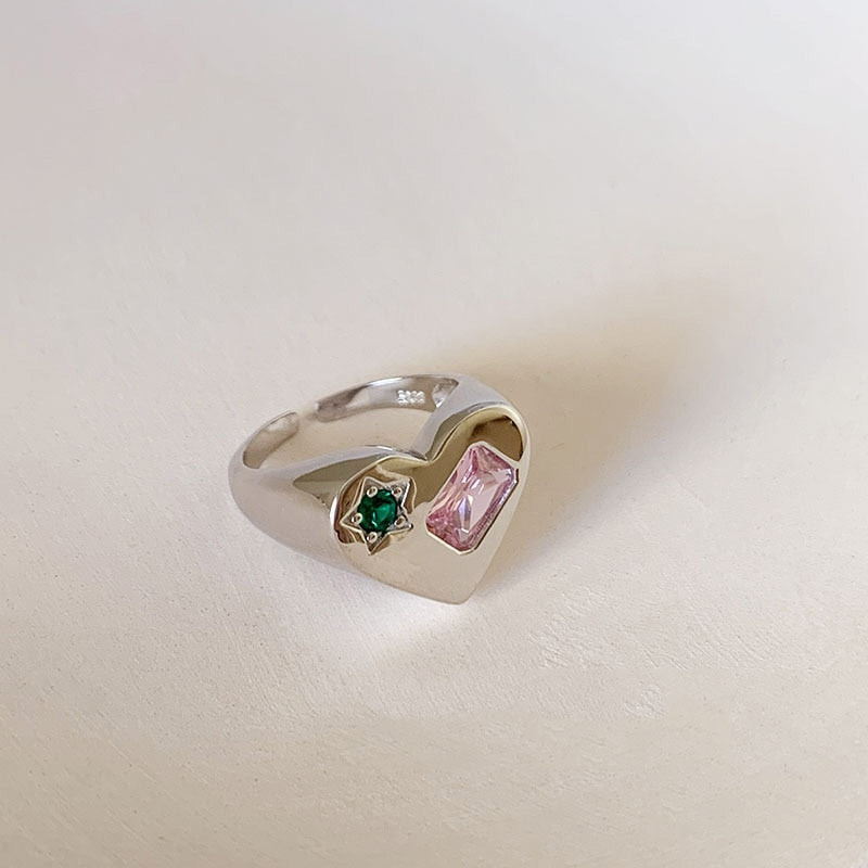 Colorful Zircon Ring