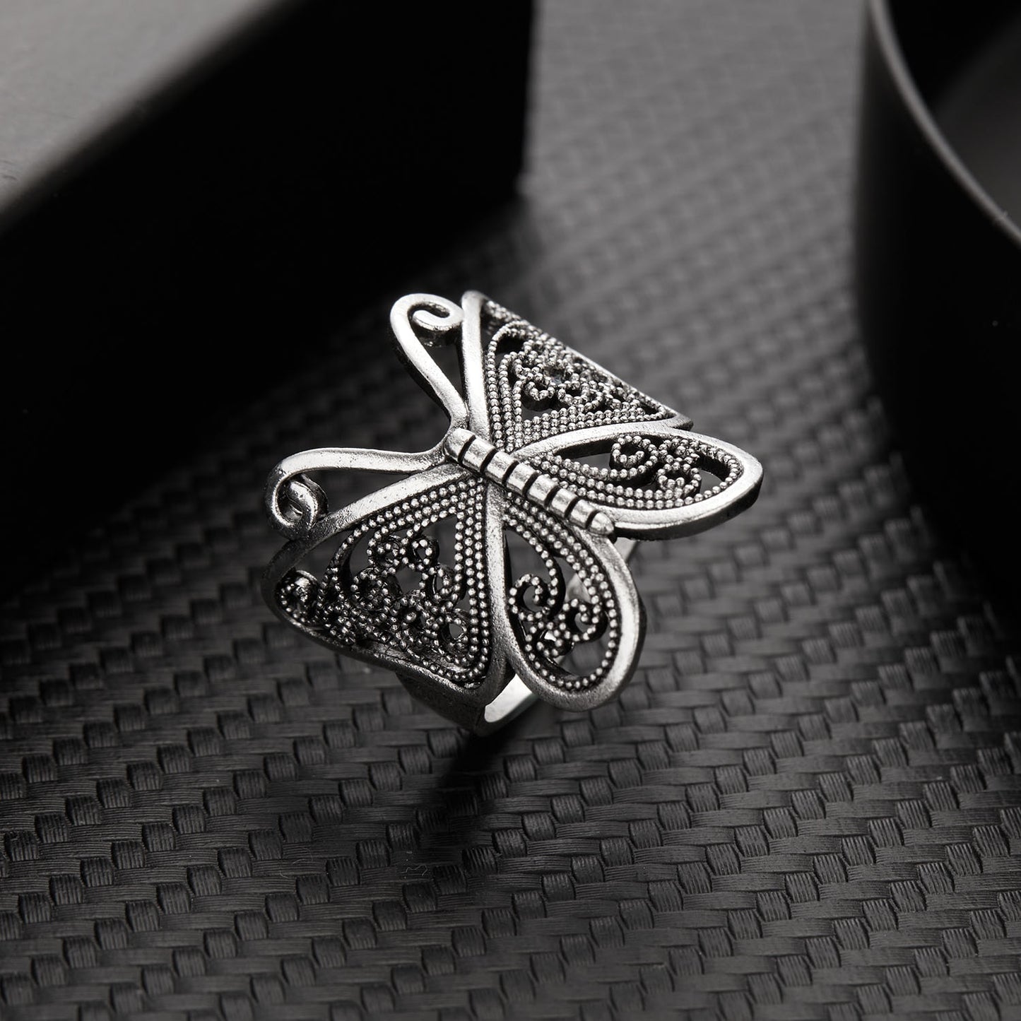 Vintage Silver Butterfly Ring