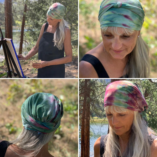 Tie Dye Bandana Hair Wrap