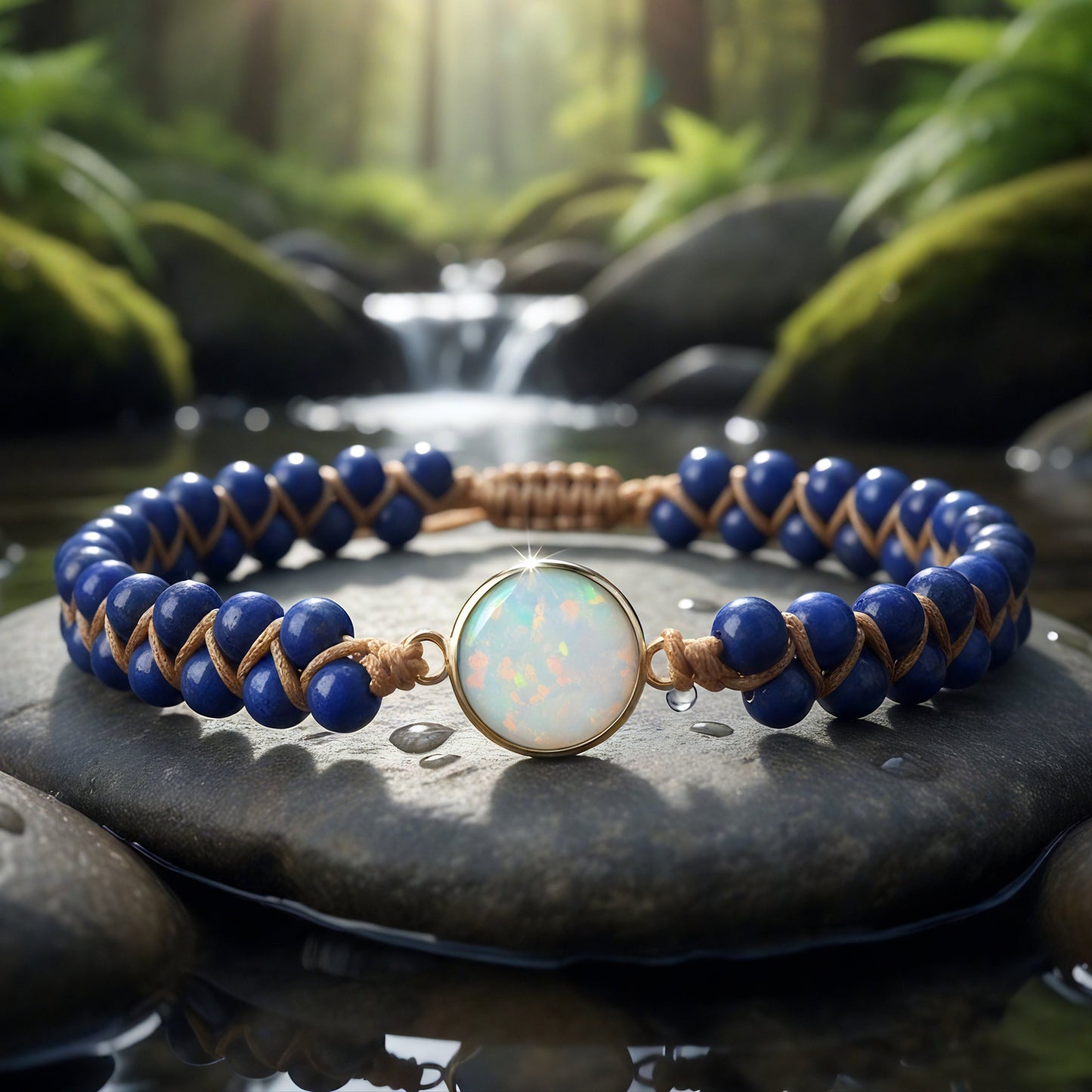 Celestial Harmony Opal Bead Bracelet