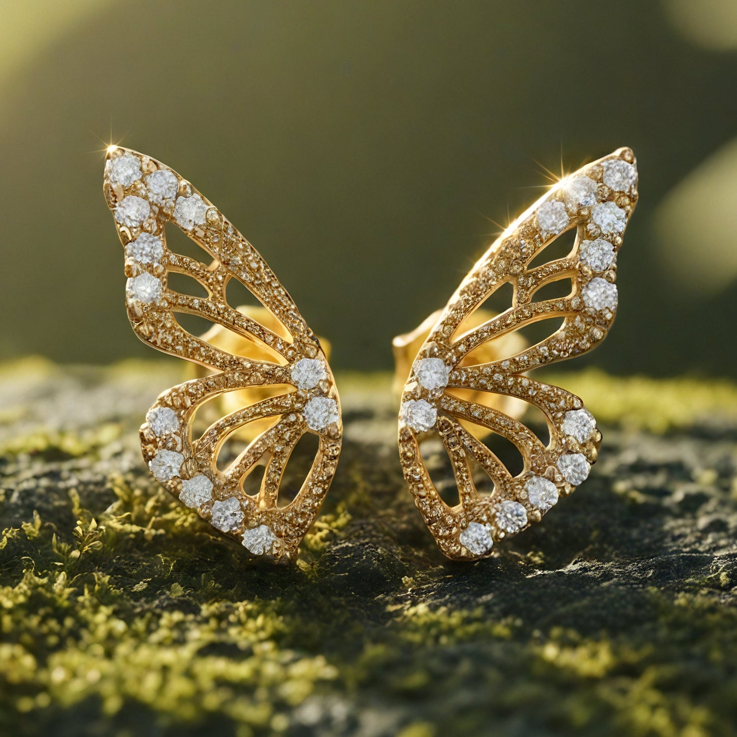 Bohemian Crystal Butterfly Earrings