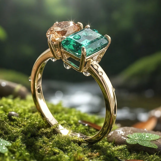 Aurora Twin Stone Ring