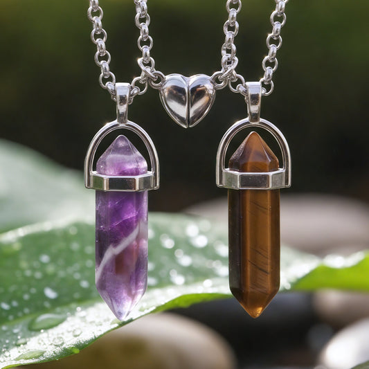 Twin Souls Magnetic Crystal Pendant Set