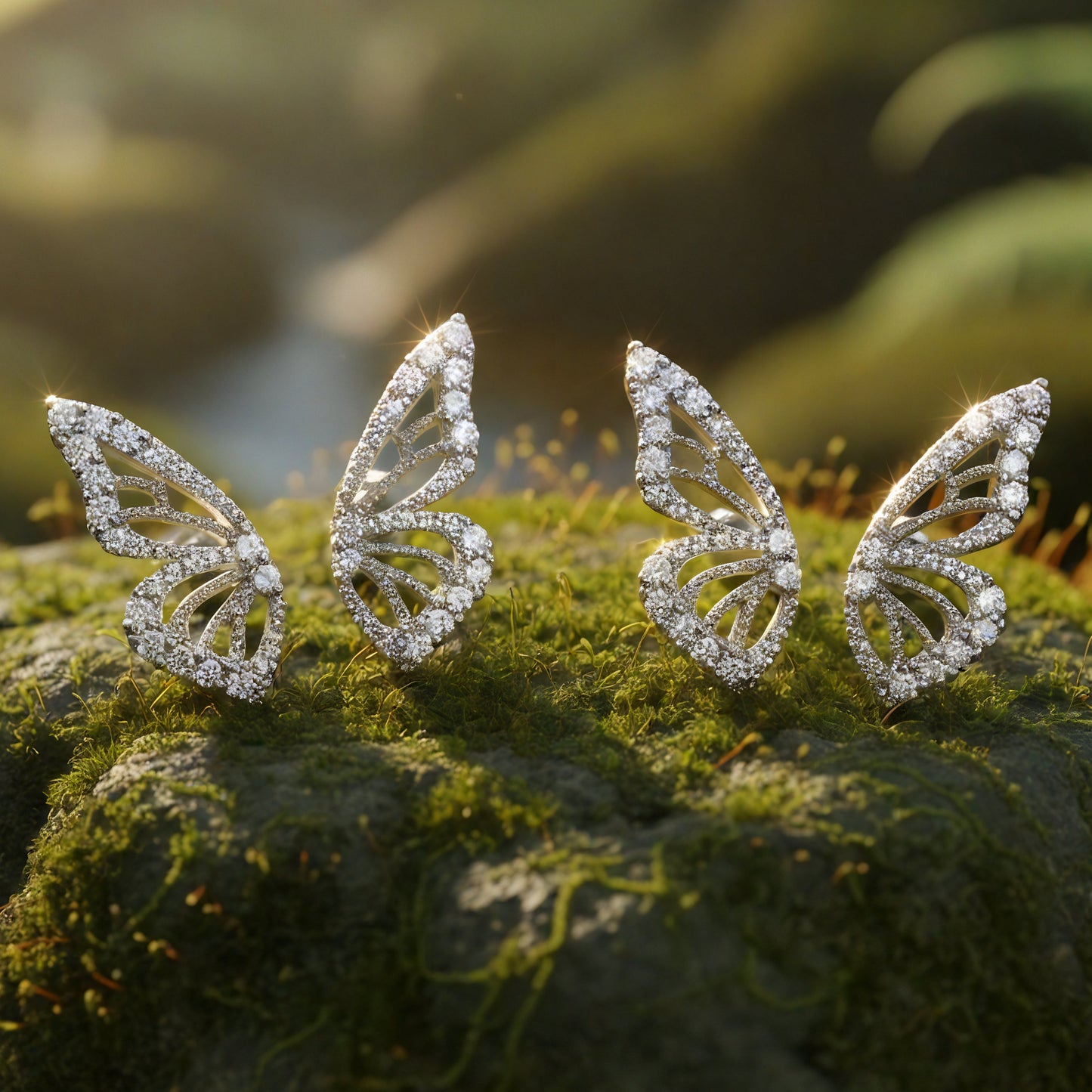 Bohemian Crystal Butterfly Earrings