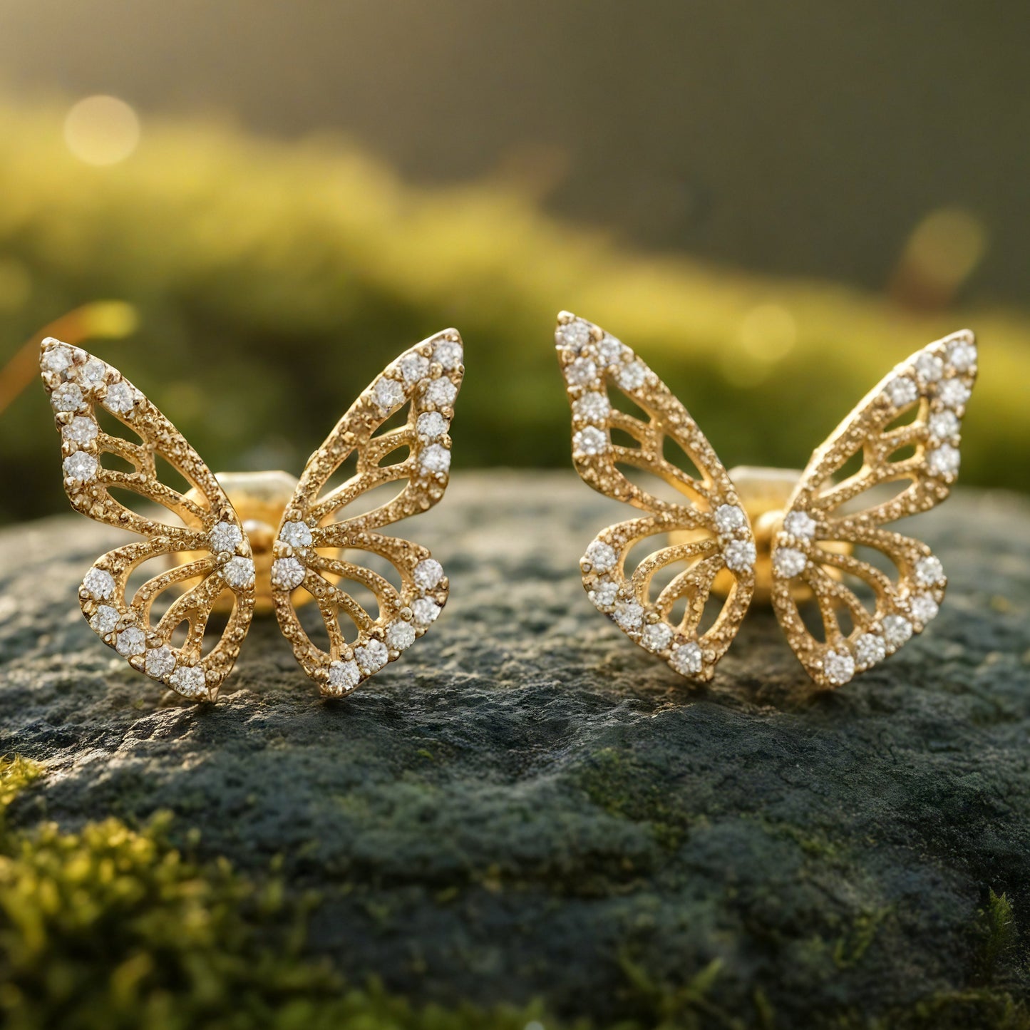Bohemian Crystal Butterfly Earrings