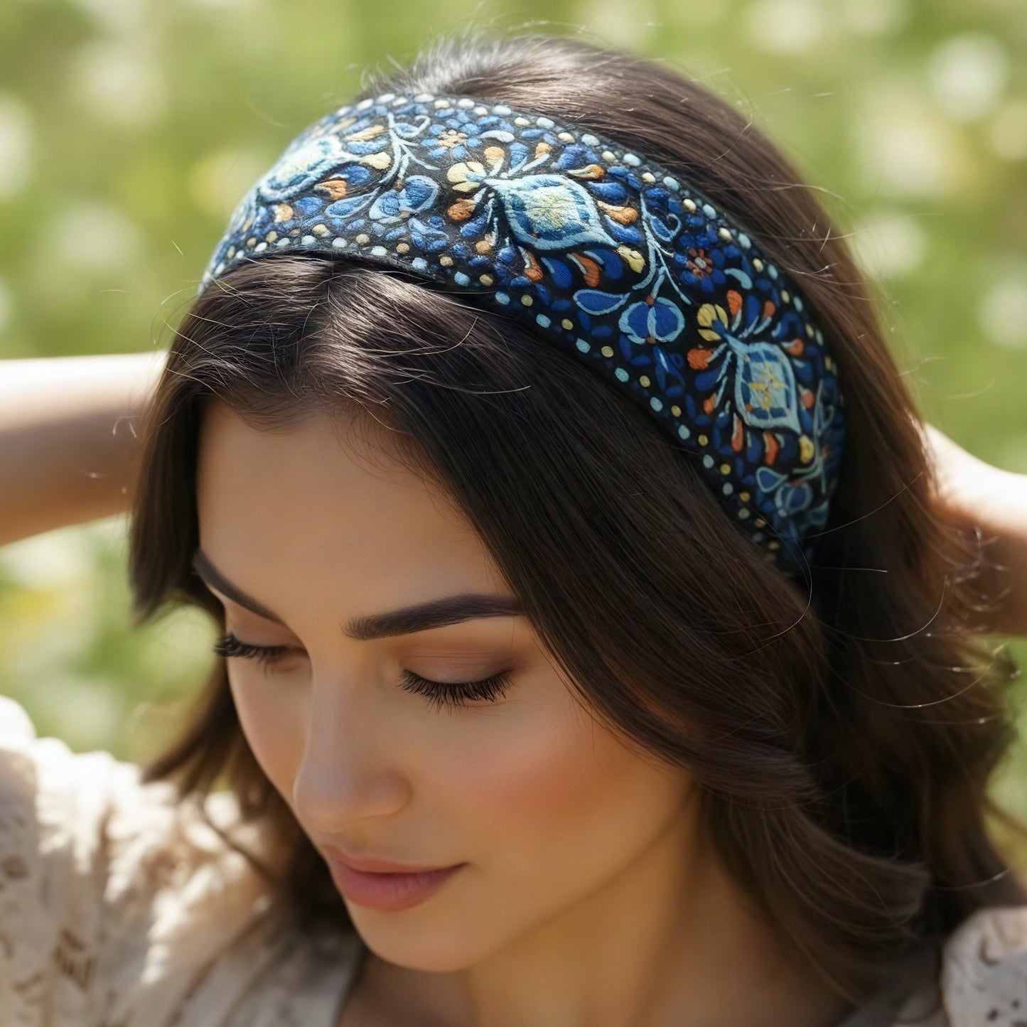 Boho Charm Embroidered Headband
