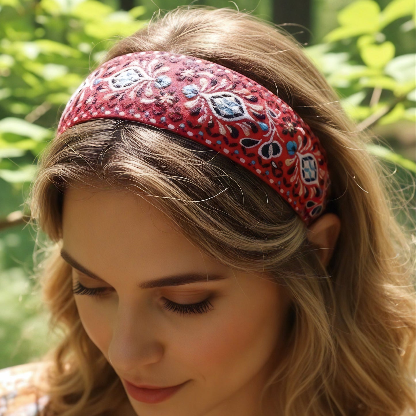 Boho Charm Embroidered Headband
