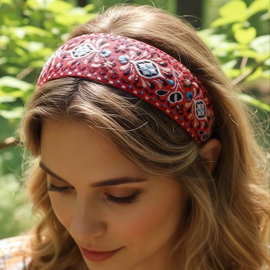 Boho Charm Embroidered Headband
