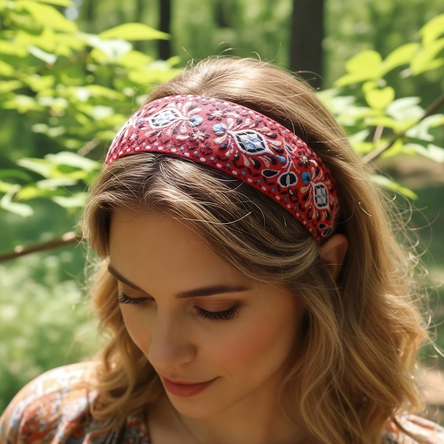 Boho Charm Embroidered Headband